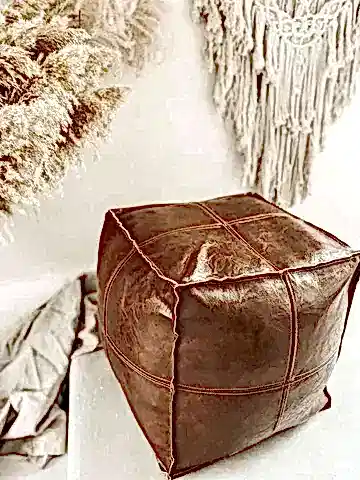 Cube Hazelnut Pouf