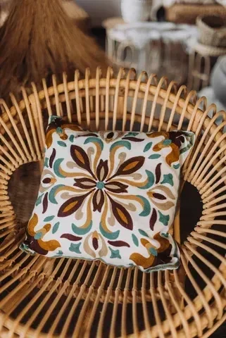 Folk Brown Cushion