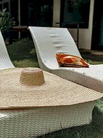 NATURAL PALM HAT, Beige