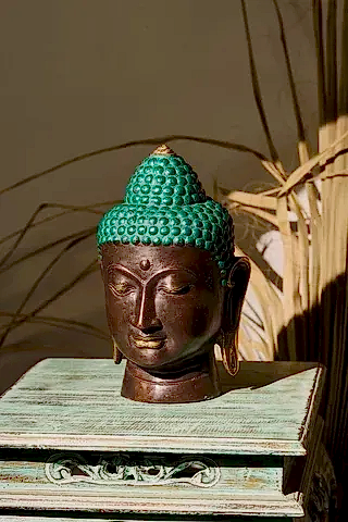 Green&Black Head Buddha L