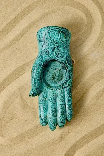 Green Hand Candle Holder