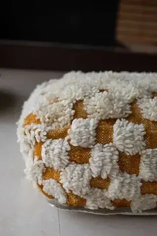 Moroccan pouf YELLOW