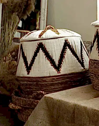 BLUE ORNAMENT BASKET SET